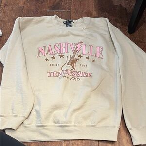 Prince Peter Collection Nashville Graphic Sweatshirt in Cream and Pink